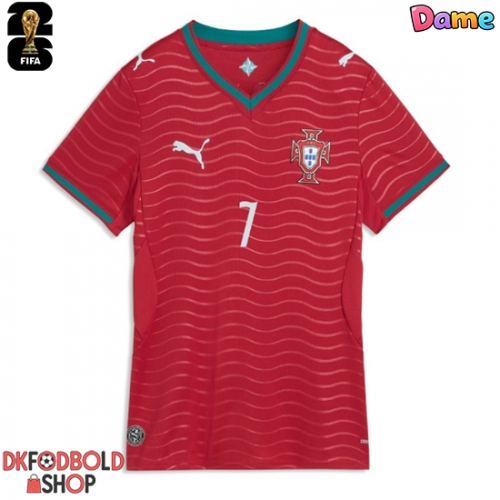 Portugal Cristiano Ronaldo #7 Hjemmebanetrøje Dame VM 2026 Kort ærmer